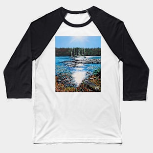 'Light Shines on Bass Lake' Baseball T-Shirt